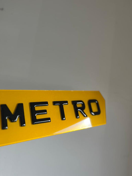 Metro 3D Gel Number Plate (NOT SUITABLE FOR ROAD USE)