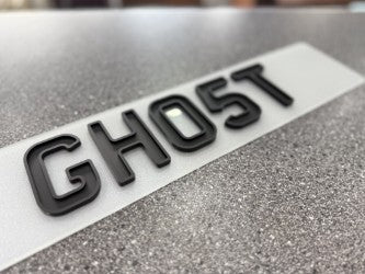 4D Matte Ghost Number Plate