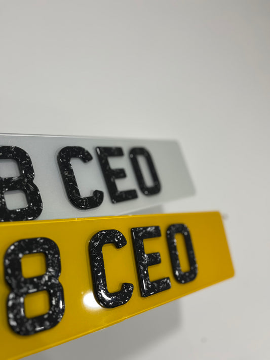 Forged Carbon 4D Gel Number Plate (NOT SUITABLE FOR ROAD USE)