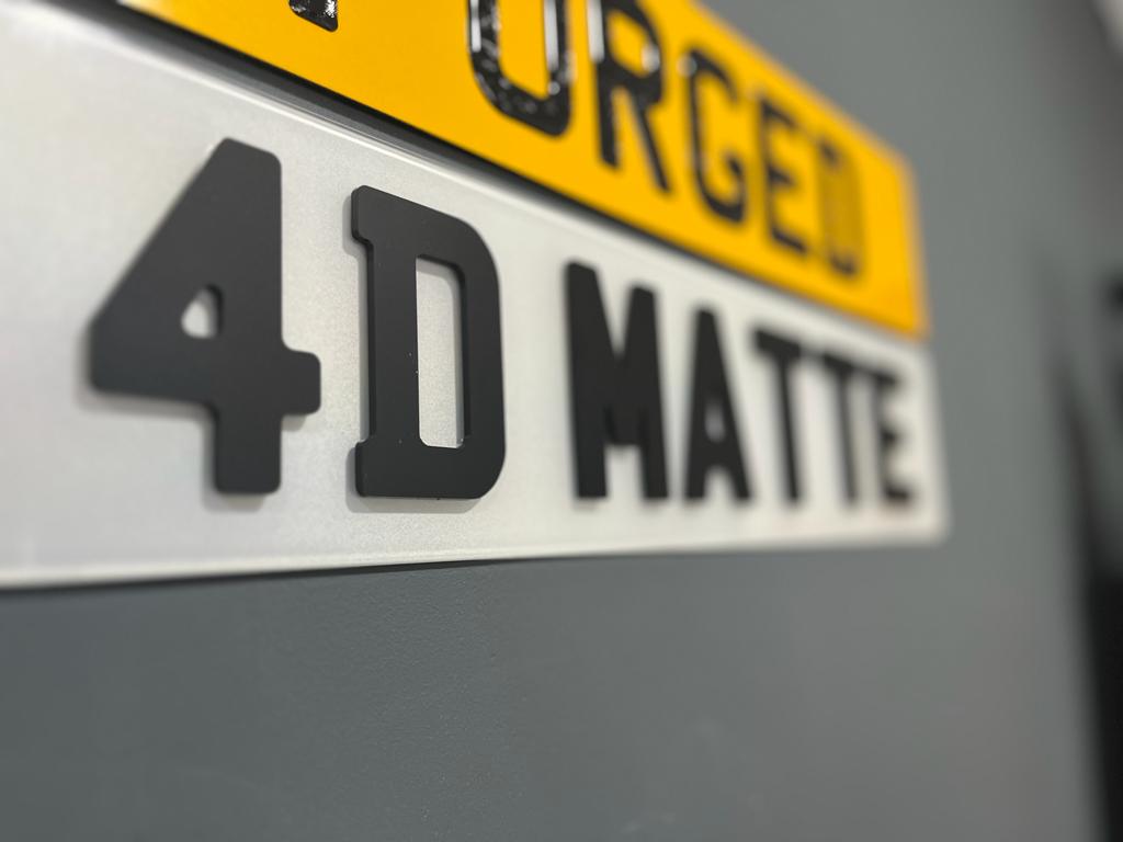 4D Matte Number Plate
