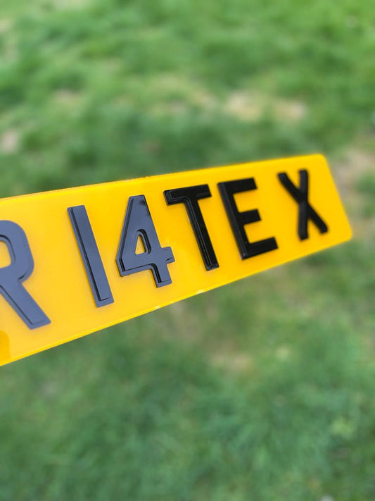 4D Step Number Plate