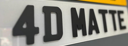 4D Matte Number Plate