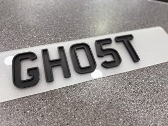 4D Matte Ghost Number Plate