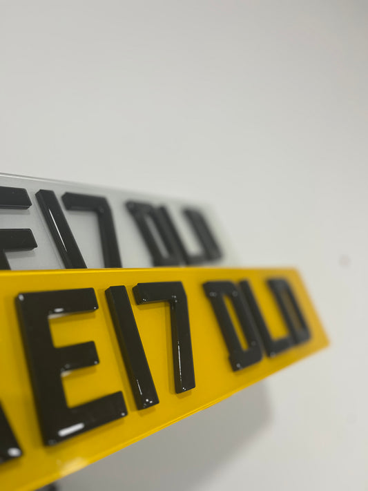 4D Bold Gel Number Plate