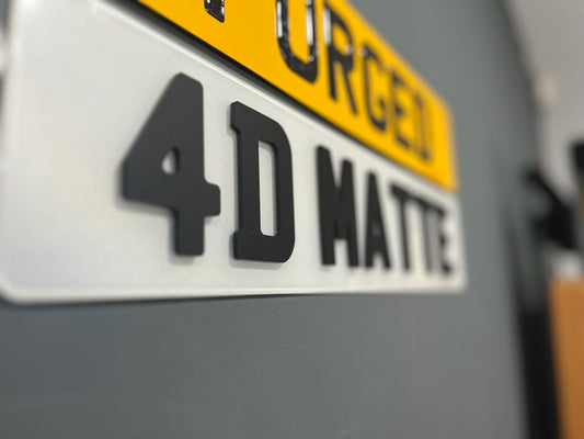 4D Matte Number Plate