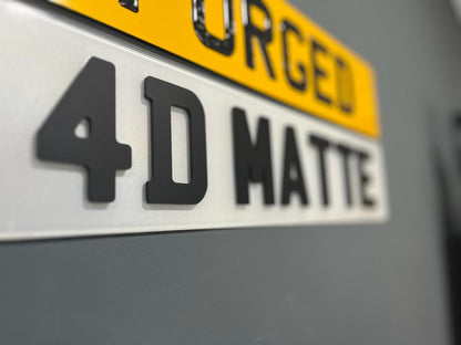 4D Matte Number Plate