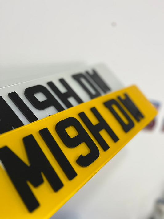4D 3mm Number Plate